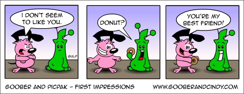 Guest Strip from Daniel Barton: Goober and Picpak – First Impressions